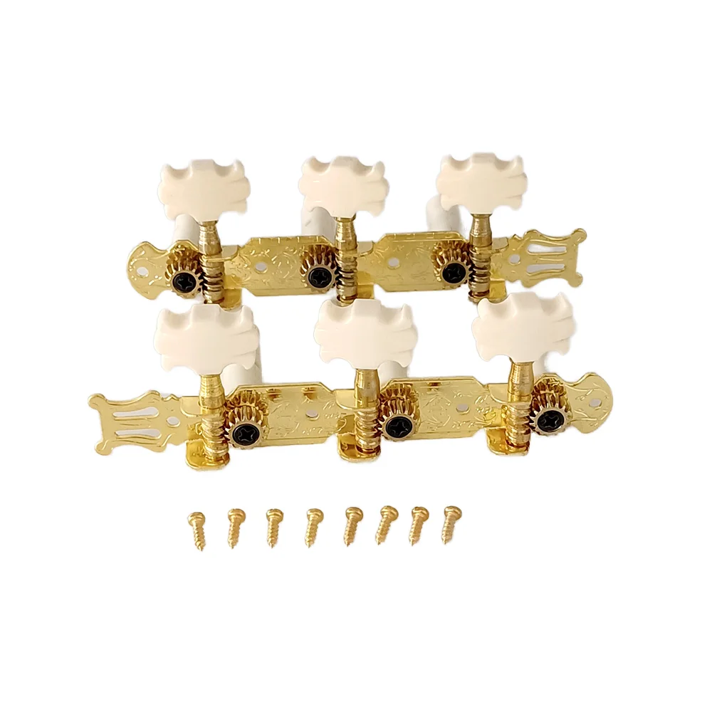Classical Guitar Machine Heads Gold 3+3 Tuning Pegs | Musicland Music Shop Classical Guitar Machine Heads Gold 3+3 Tuning Pegs | Musicland Music Shop