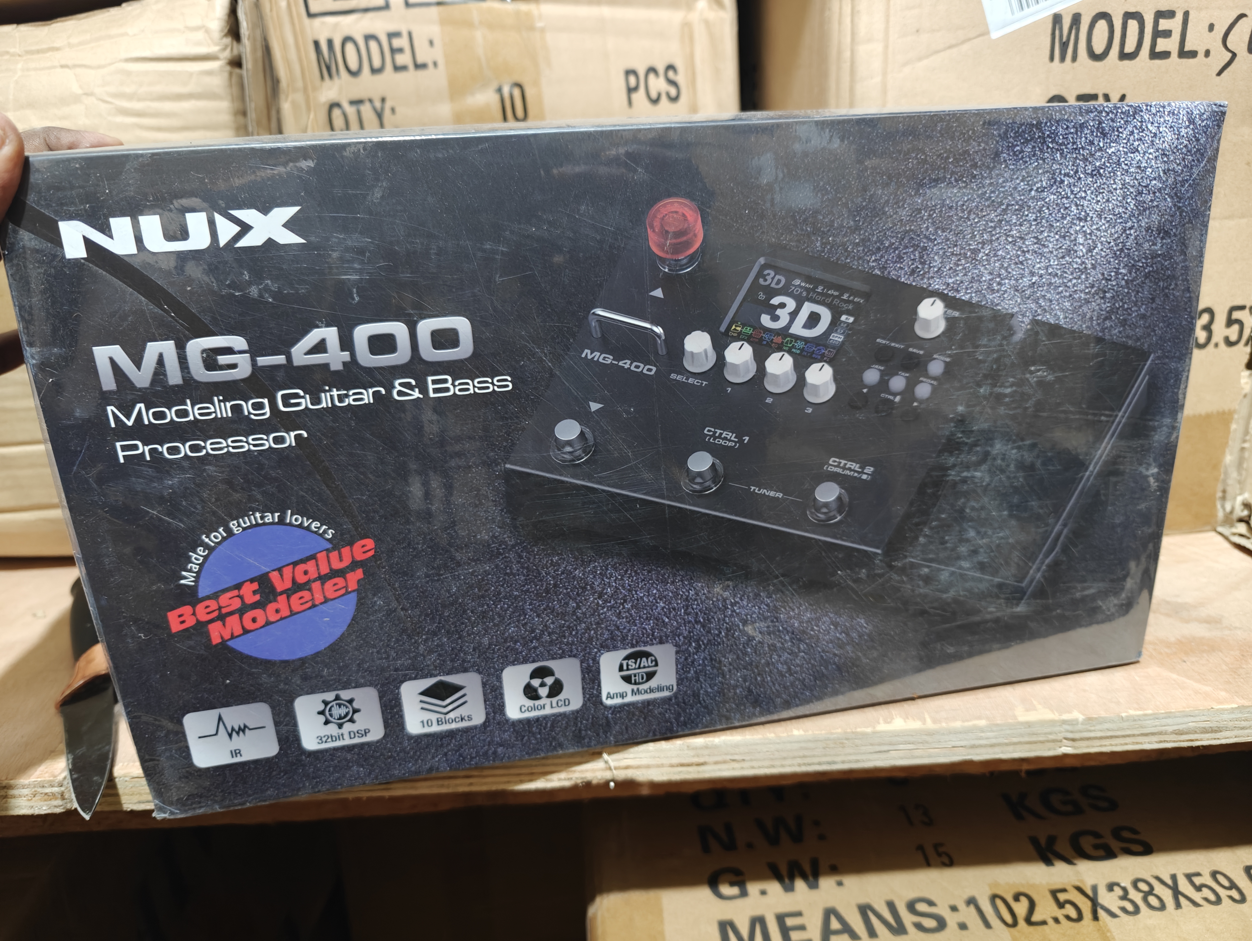 nux mg-400 effects box