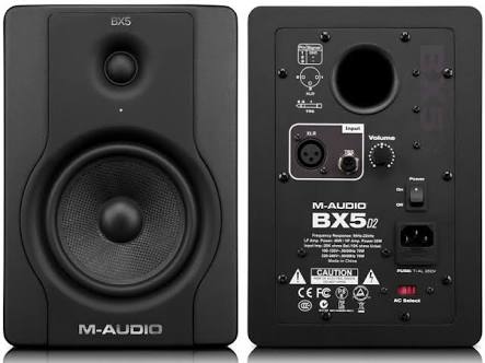 M-Audio BX5 D2 Compact 2 Way Active Studio Monitor Speakers (for Music Production and Mixing, 5 inch), Pair 