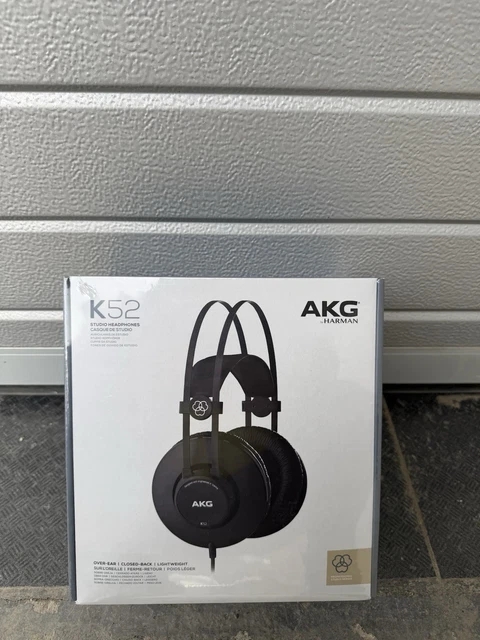 AKG K52 high performance closed-back monitoring headphones with 40 mm drivers for studio recording,
