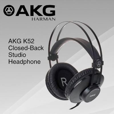 AKG K52 High Performance Closed-Back Monitoring Headphones 