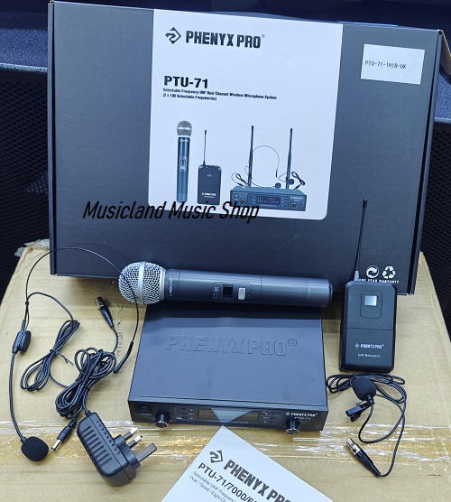 Phenyx Pro Wireless, Dual Mic PTU-71-1Hand 1Body