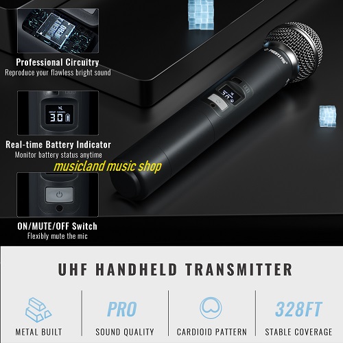 Phenyx Pro Wireless, Dual Mic PTU-71-1Hand 1Body